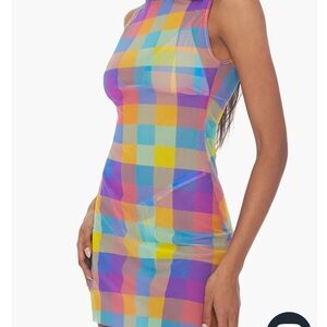 Colorful Checkered Sleeveless Dress